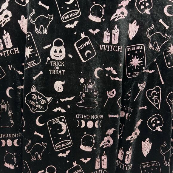 Collectif London Peta Spooky Velvet Swing Dress NWT - Picture 5 of 10